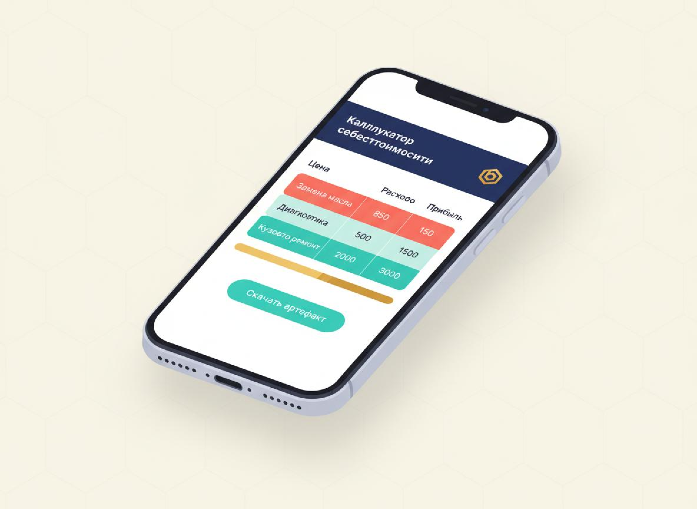 Калькулятор себестоимости в приложении BizLevel