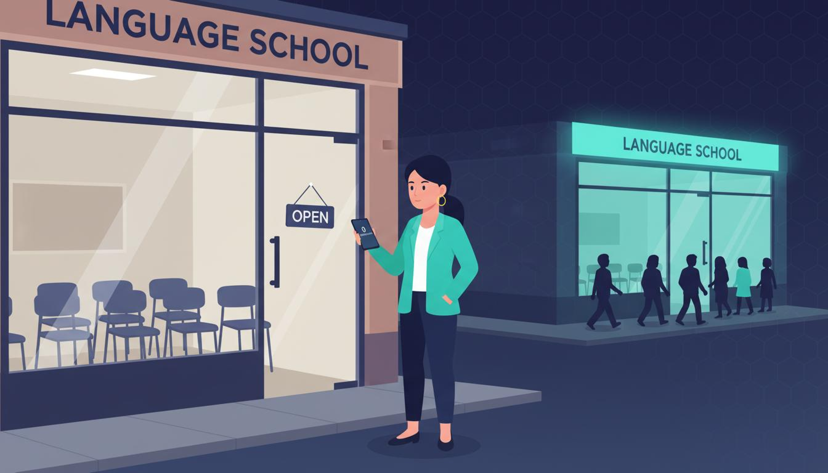 Дана у пустой языковой школы — стулья пустые, бюджет ноль