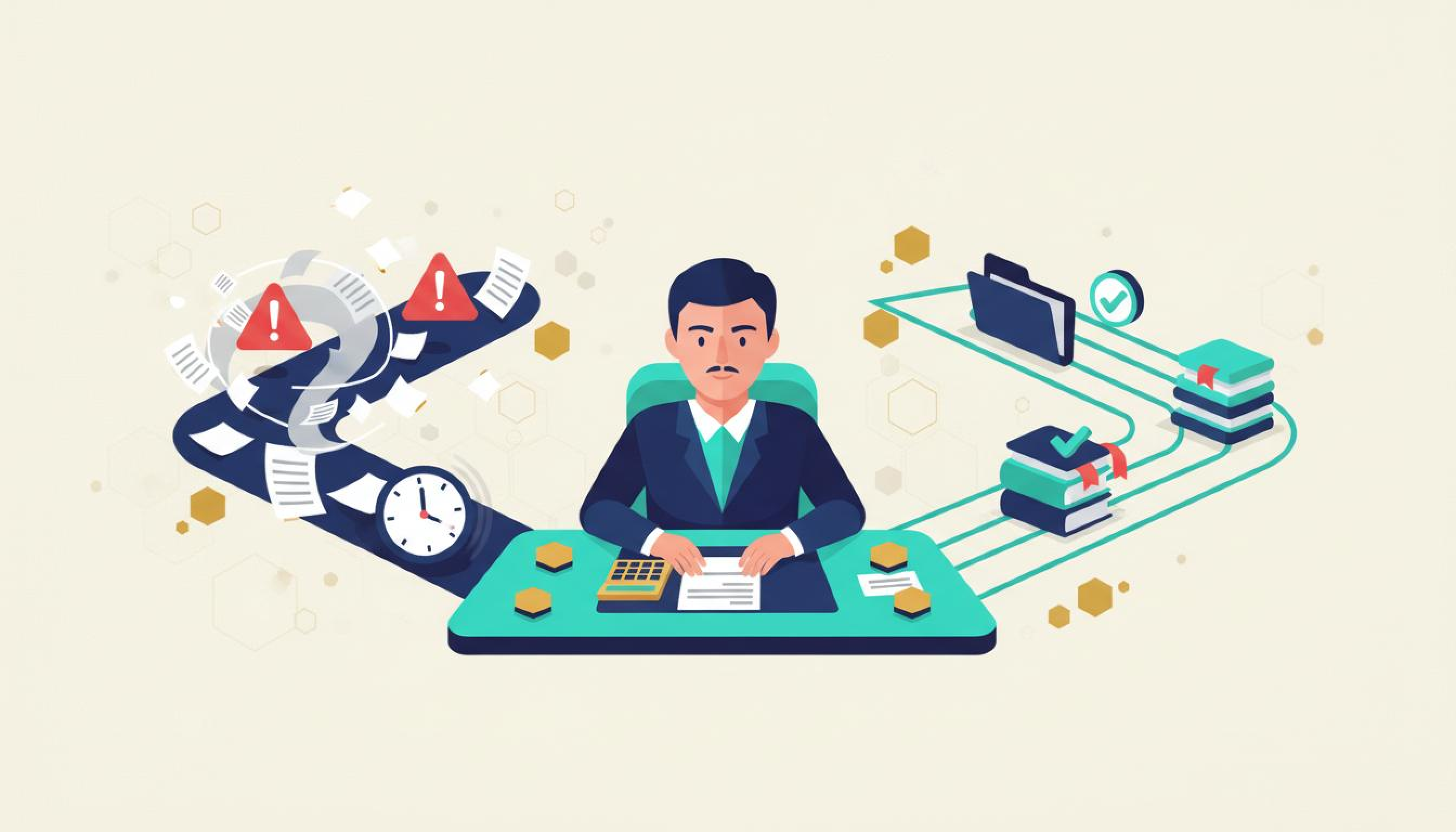 Предприниматель за столом — два пути: хаос документов или порядок